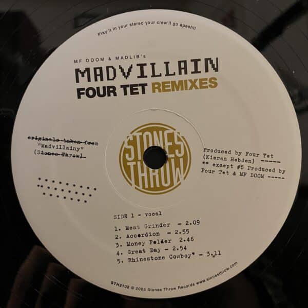 Madvillain – Four Tet Remixes EP