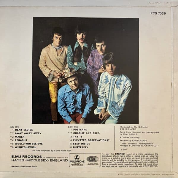 The Hollies ‎– Butterfly - Image 2