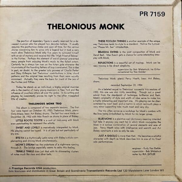 Thelonious Monk – Monk's Moods - Image 2