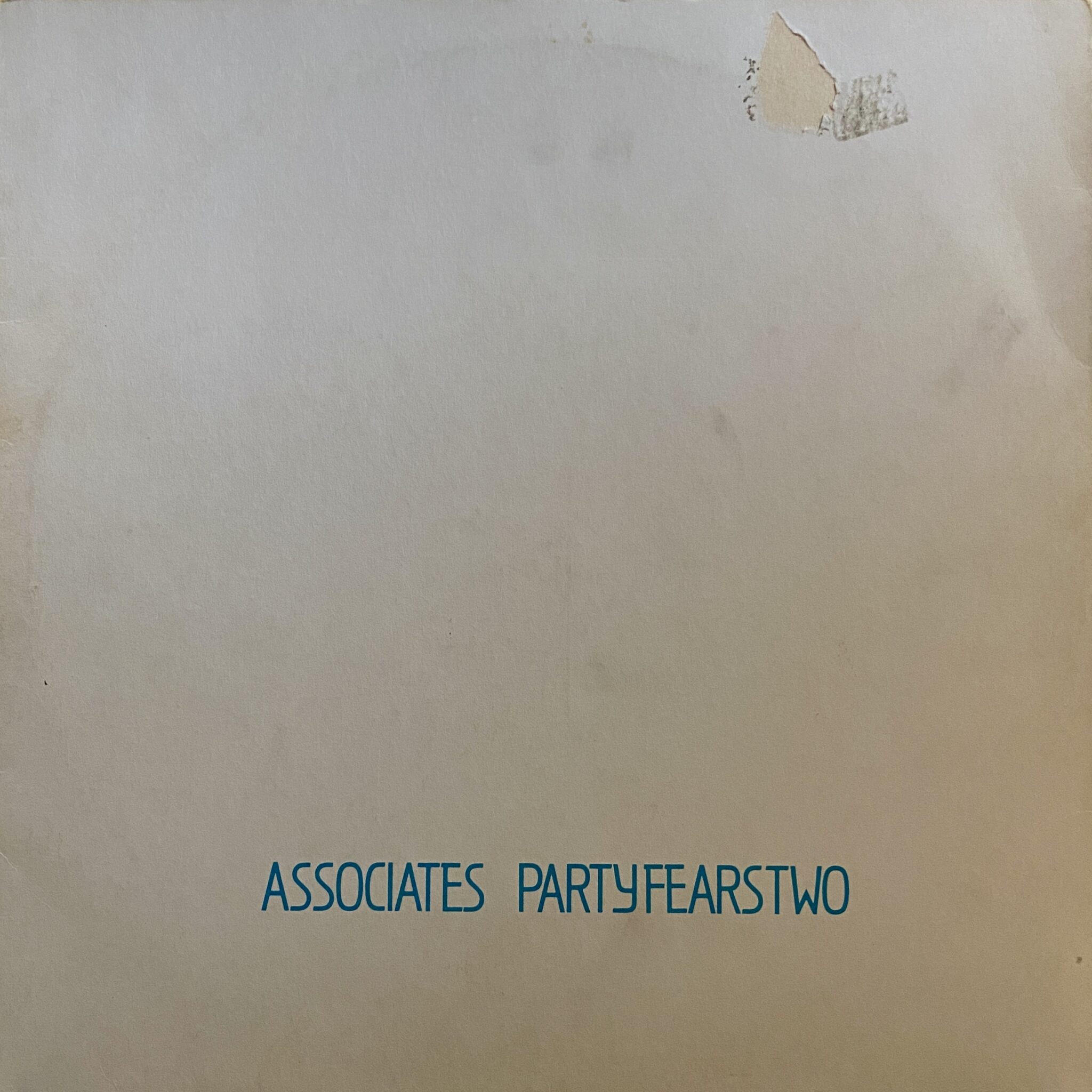 Associates – Party Fears Two MAXI